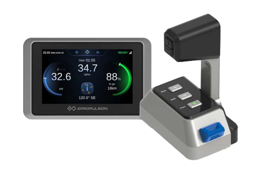 ePropulsion Inboard Motor Throttle and Display